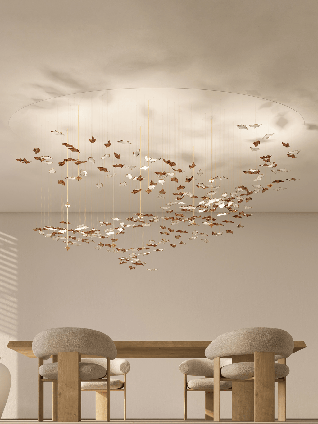 Leaf Twisted Sculptural Customize Chandelier