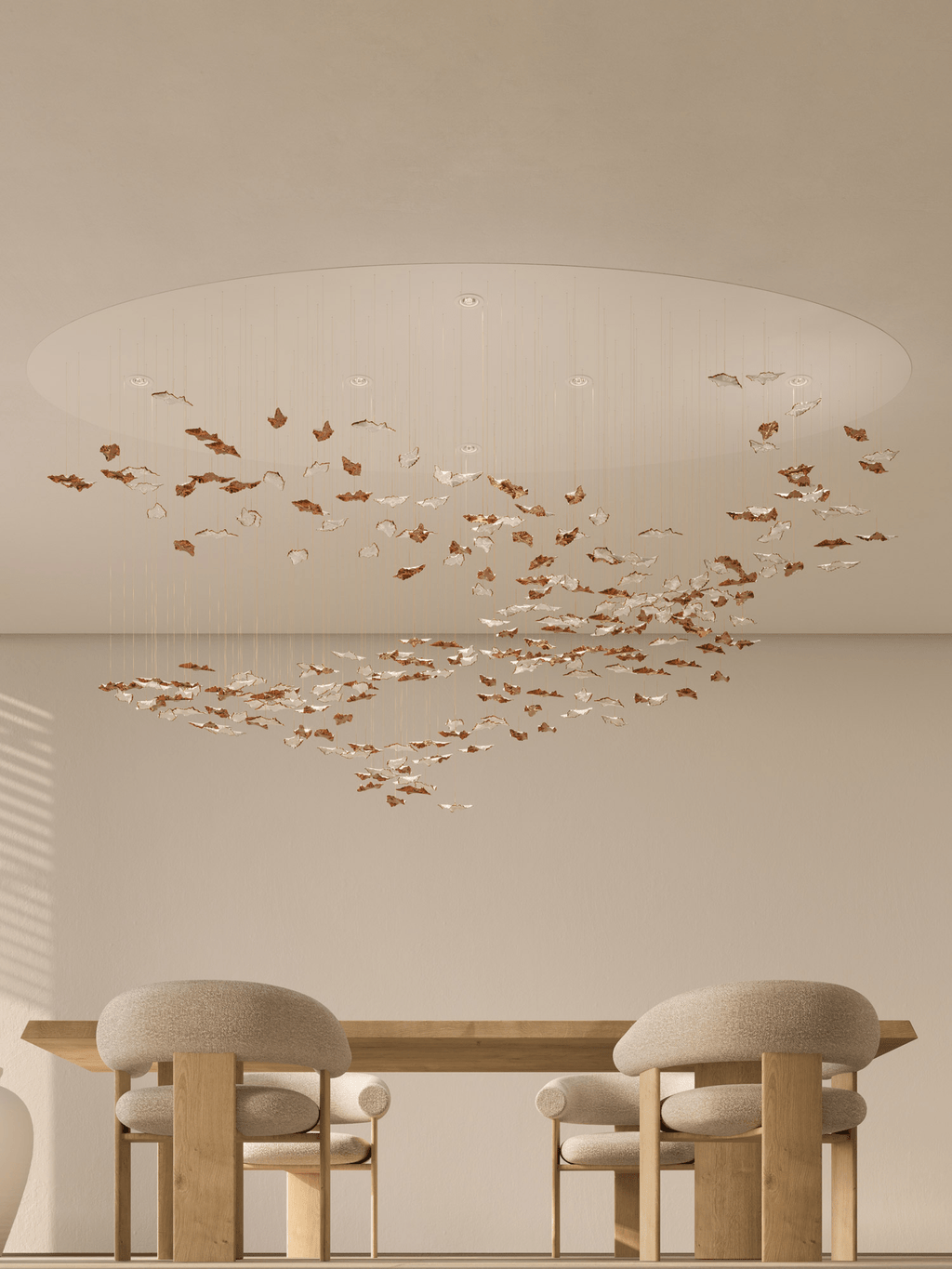 Leaf Twisted Sculptural Customize Chandelier