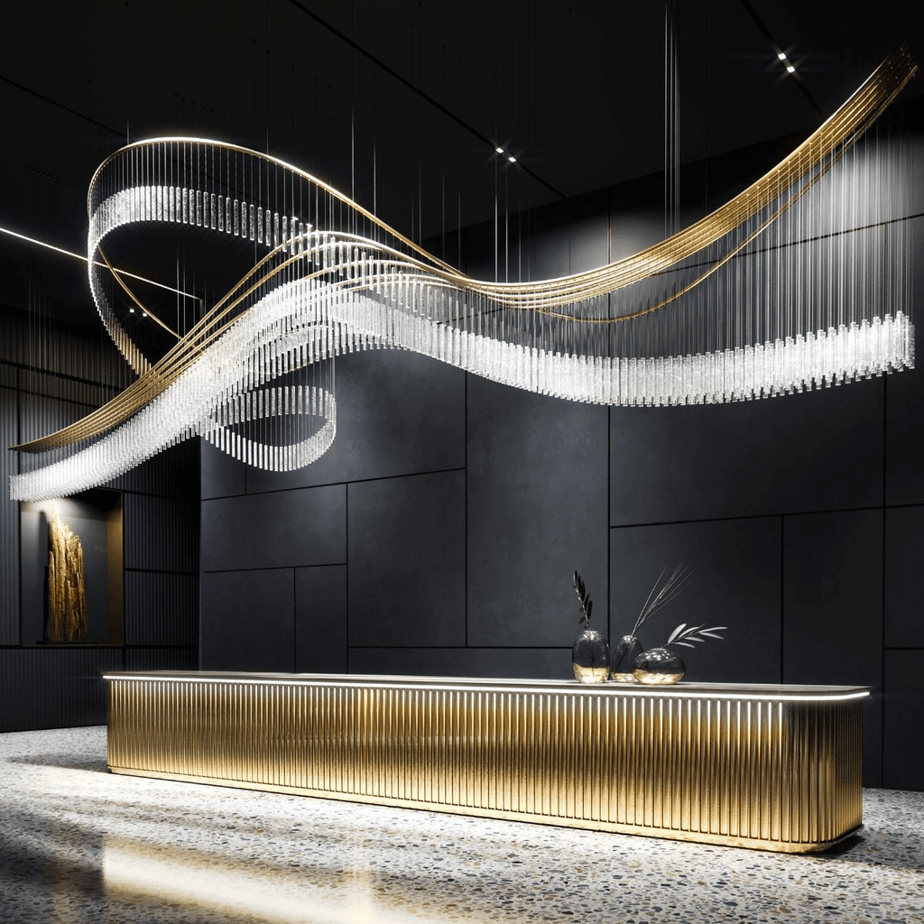 Luxury Waterfall Crystal Droplet Chandelier product image