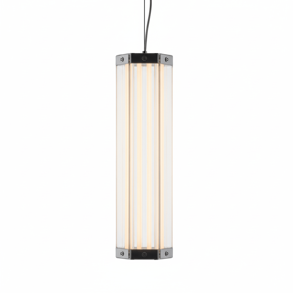 Hexagonal Glass Pendant Lamp by Bling Lighting Studio