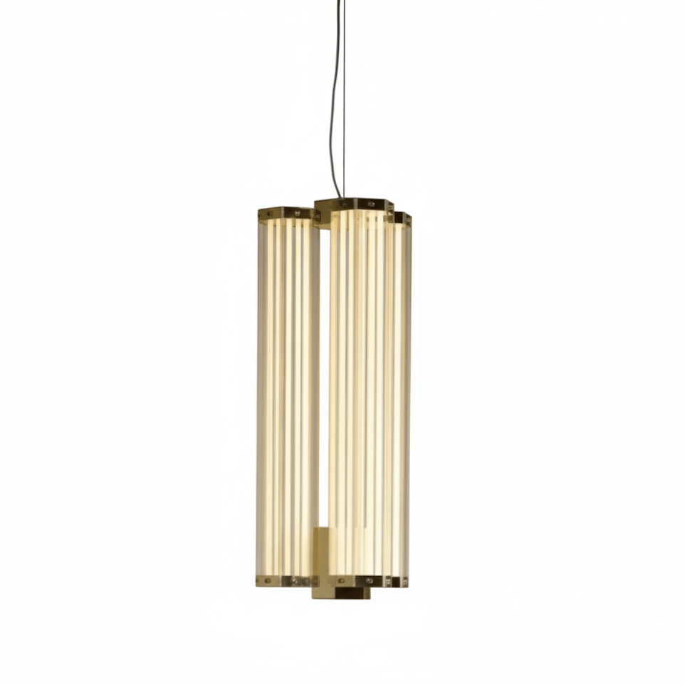 Hexagonal Glass Pendant Lamp by Bling Lighting Studio