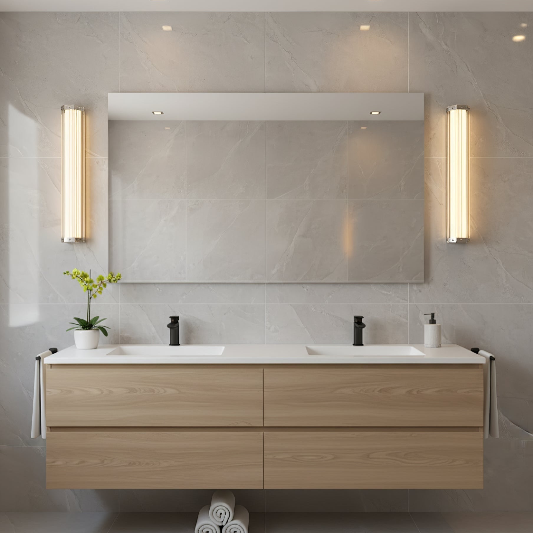 Hexagonal Glass Wall Lamp by Bling Lighting Studio