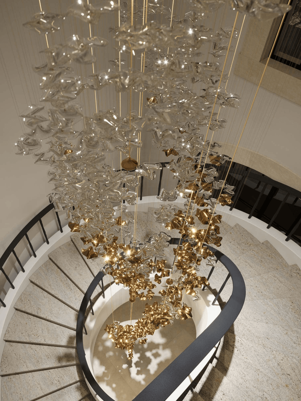 Tidal Art Glass Pendants Lamp