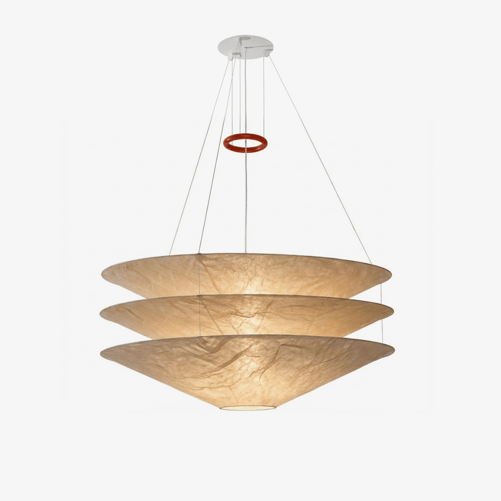Kazu Cone Silk Pendant Lamp by Bling Lighting Studio