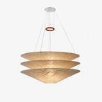 Kazu Cone Silk Pendant Lamp by Bling Lighting Studio