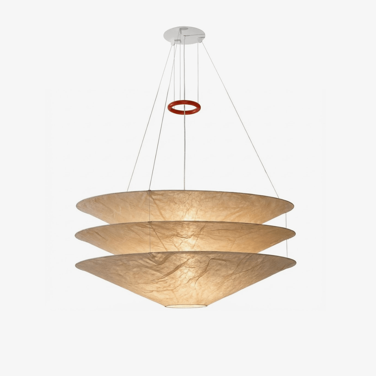 Kazu Cone Silk Pendant Lamp by Bling Lighting Studio