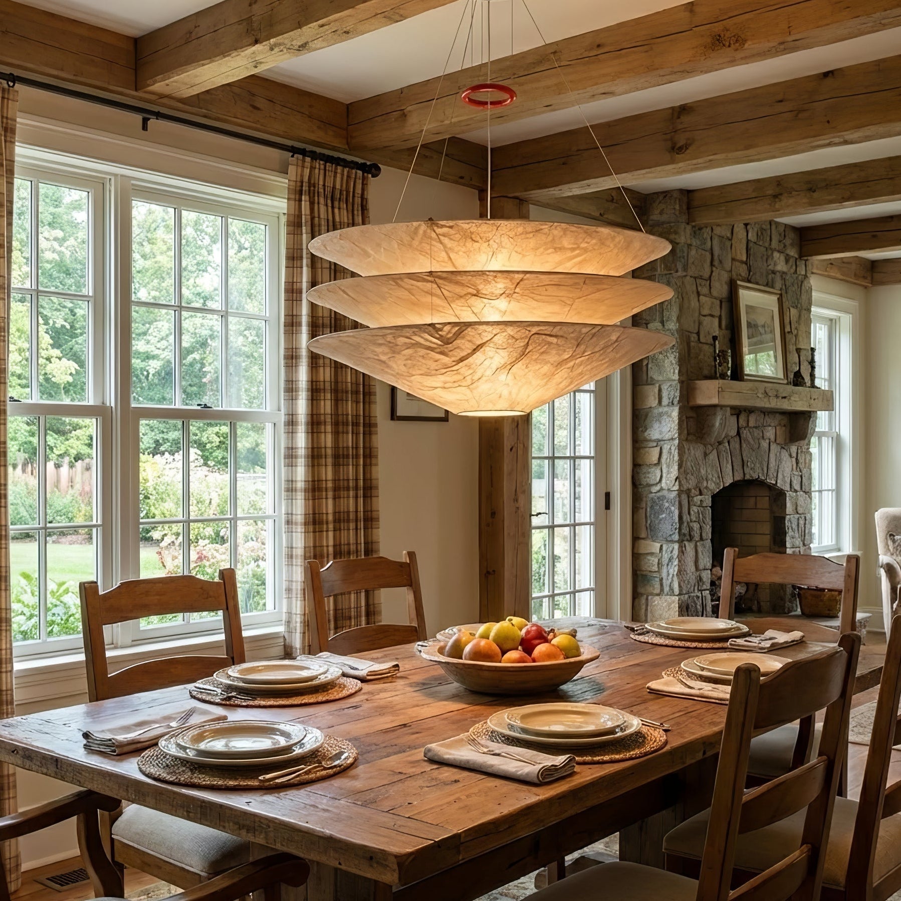 Kazu Cone Silk Pendant Lamp by Bling Lighting Studio