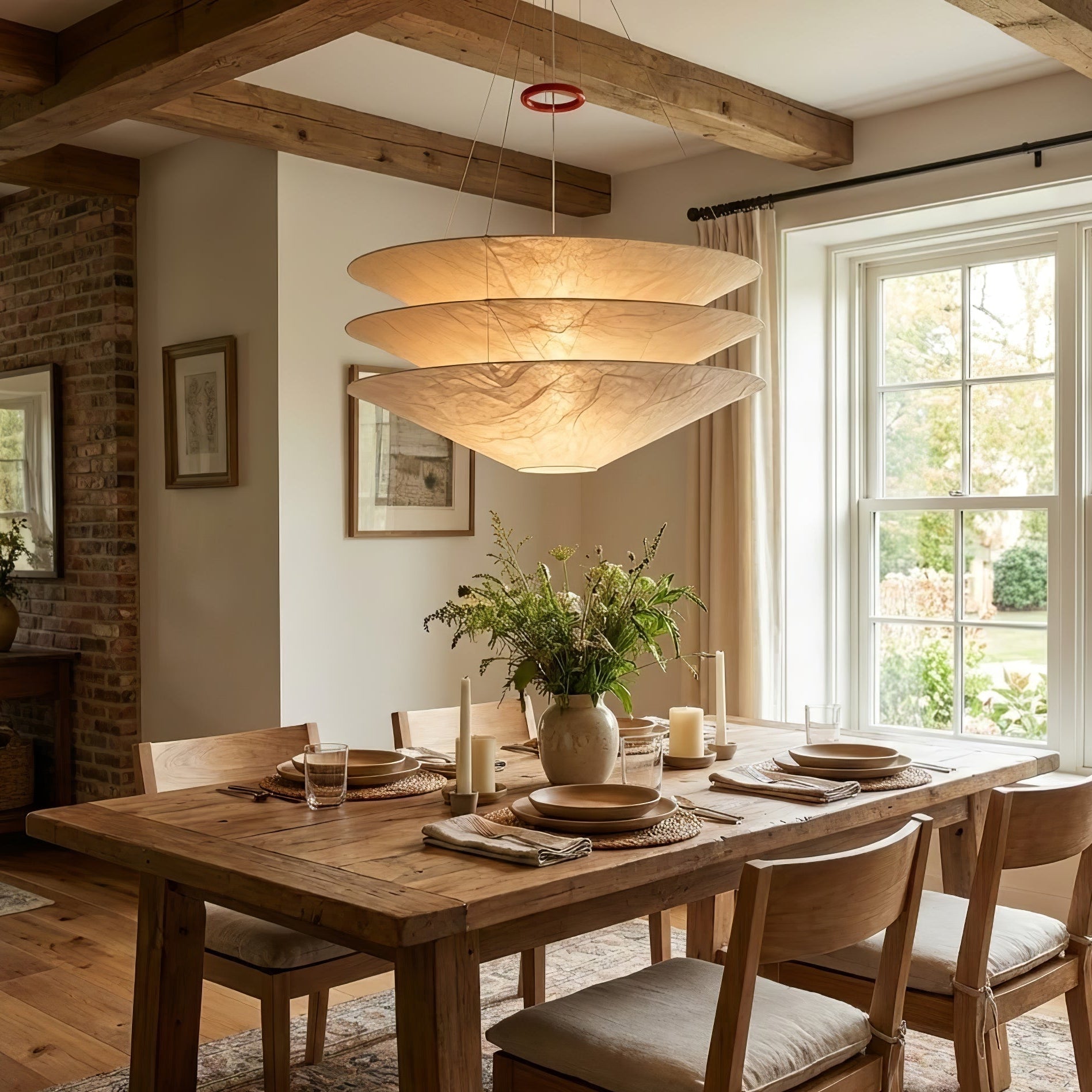 Kazu Cone Silk Pendant Lamp by Bling Lighting Studio