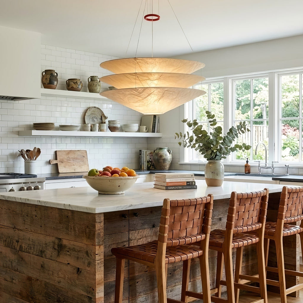 Kazu Cone Silk Pendant Lamp by Bling Lighting Studio