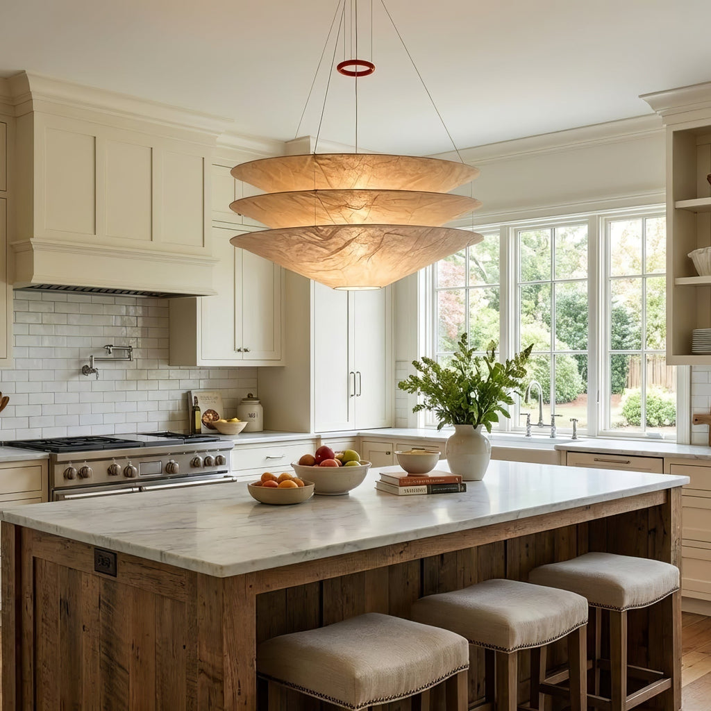 Kazu Cone Silk Pendant Lamp by Bling Lighting Studio