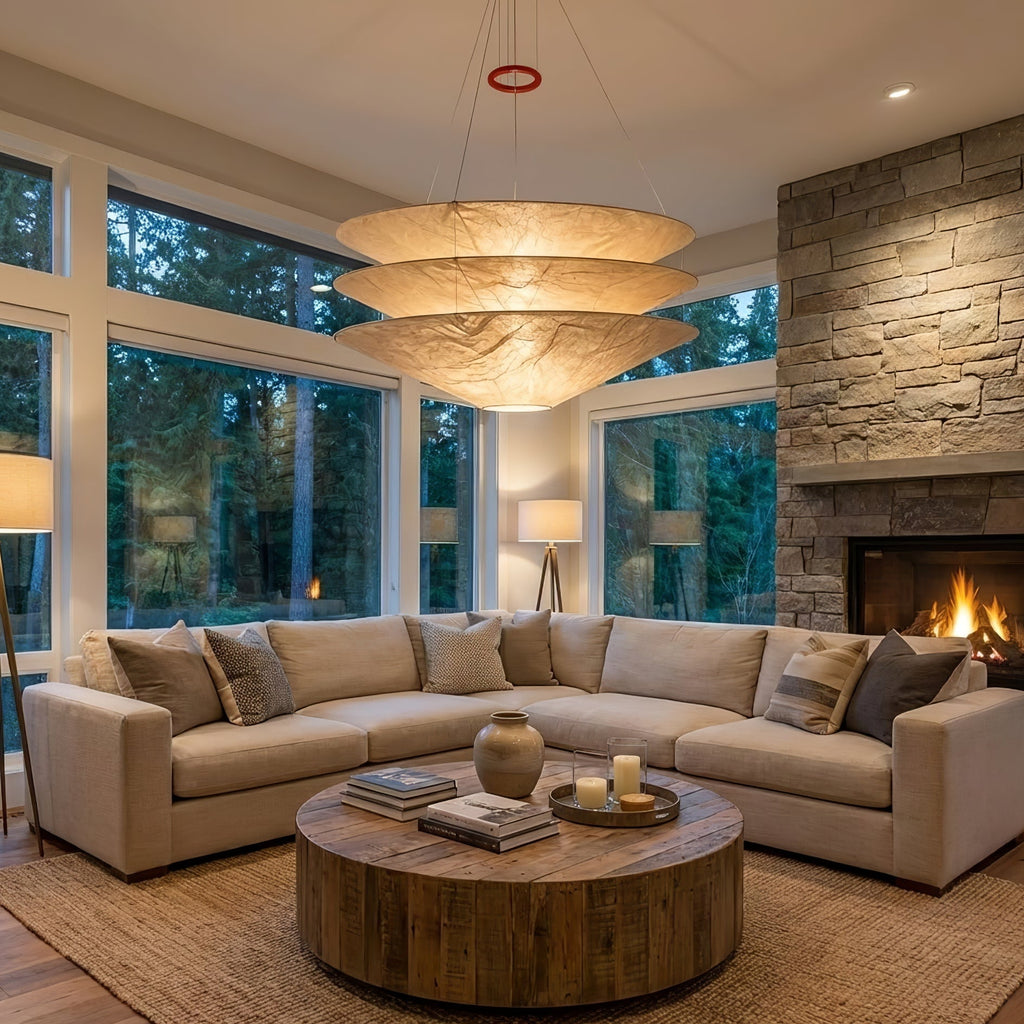 Kazu Cone Silk Pendant Lamp by Bling Lighting Studio