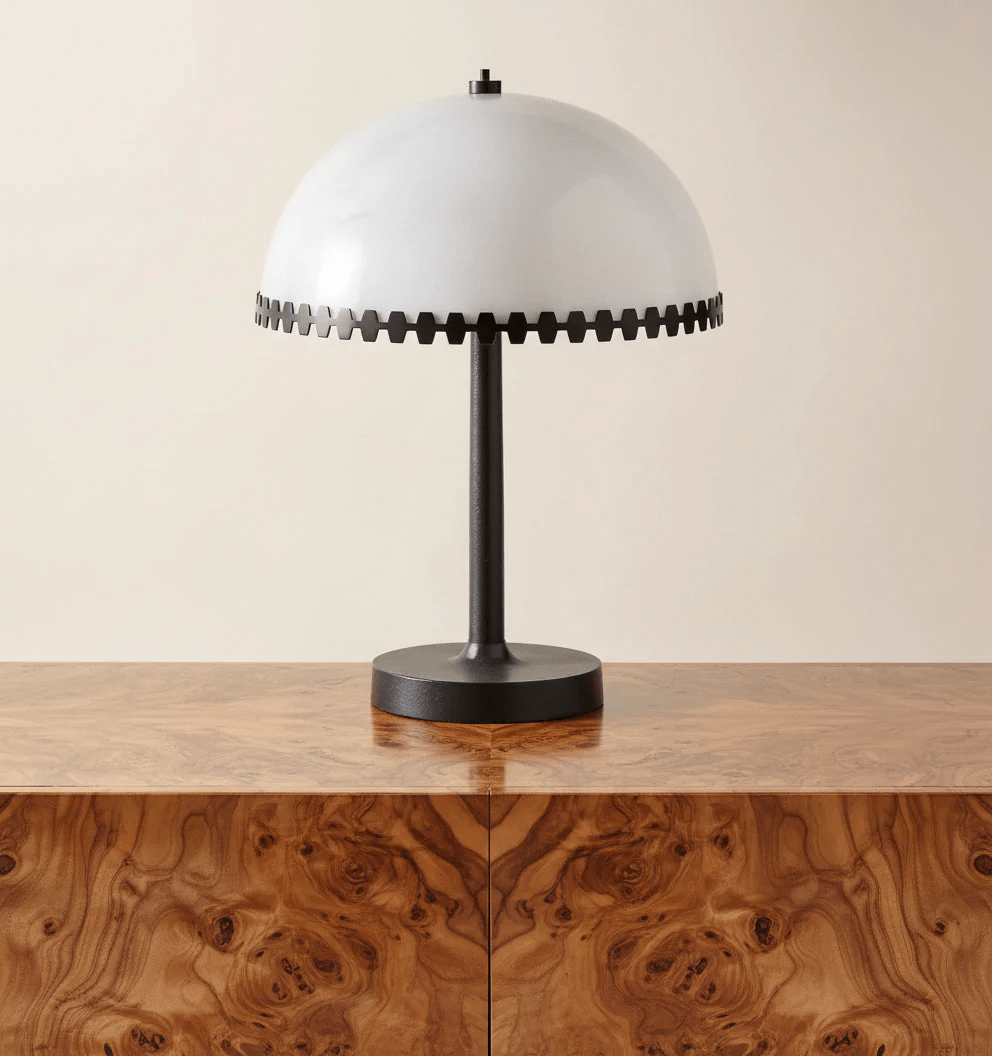Lunarra Dome Alabaster Table Lamp by Bling Lighting Studio