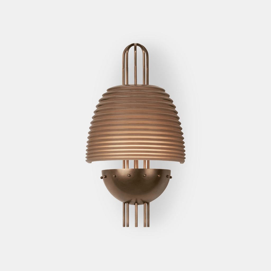 Arclune Ribbed Wall Lamp by Bling Lighting Studio