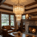 Modern Layered Pendant Chandelier detail view