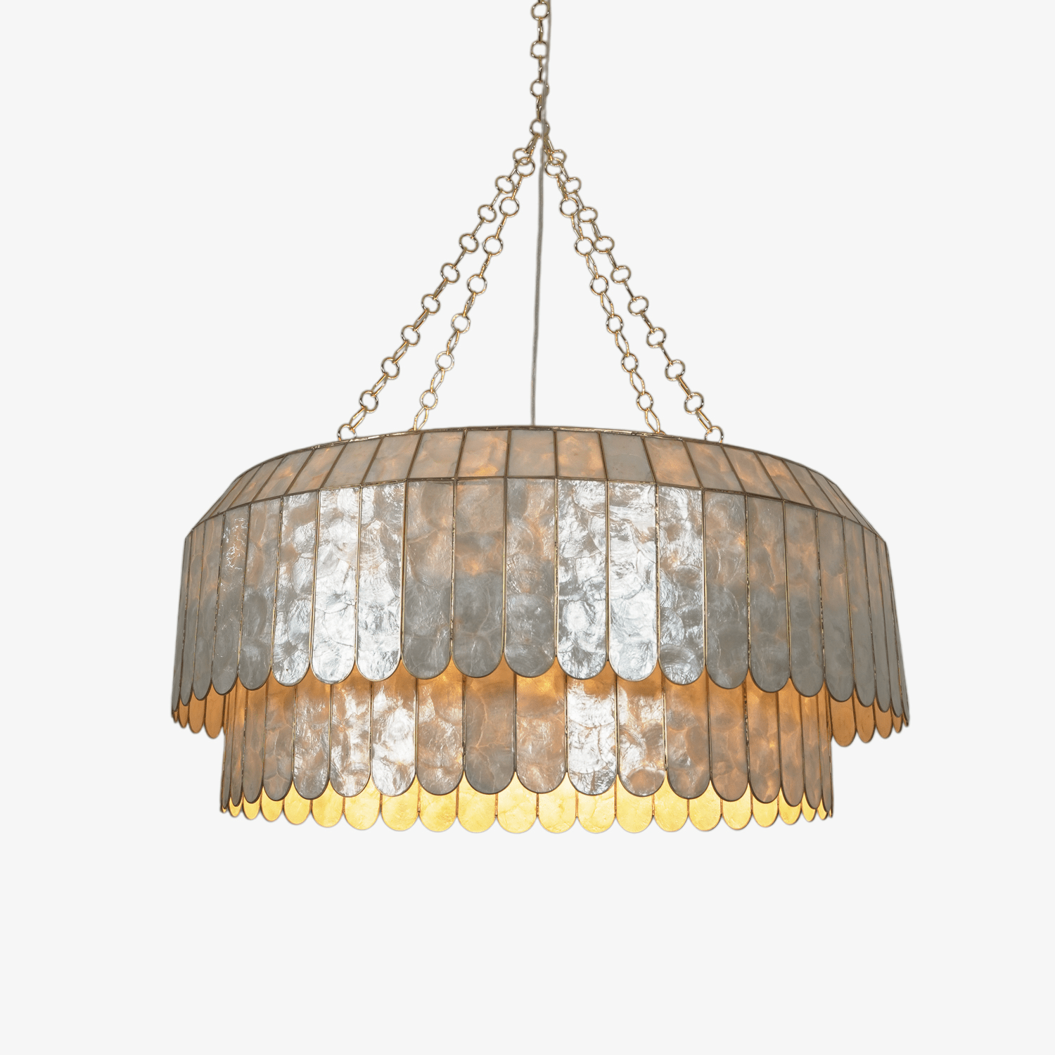 Capiz Shell Aurelia Chandelier by Bling Lighting Studio