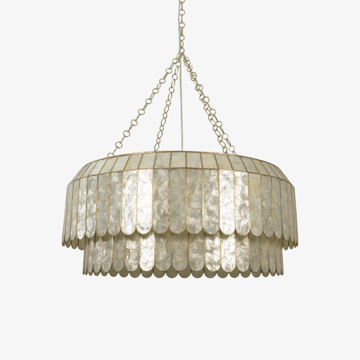 Capiz Shell Aurelia Chandelier by Bling Lighting Studio