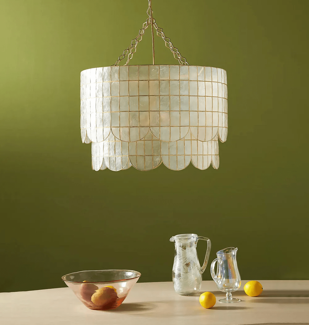Capiz Shell Wavecrest Chandelier by Bling Lighting Studio