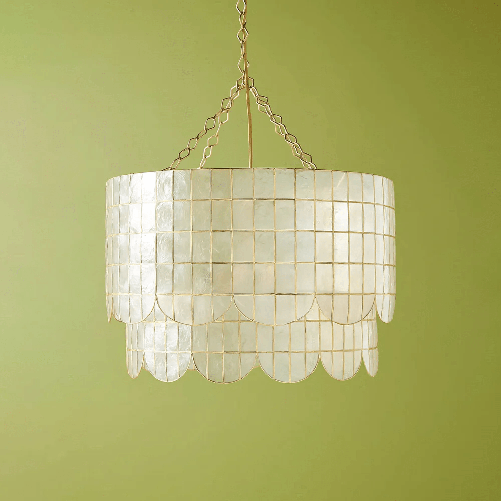 Capiz Shell Wavecrest Chandelier by Bling Lighting Studio