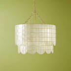 Capiz Shell Wavecrest Chandelier by Bling Lighting Studio