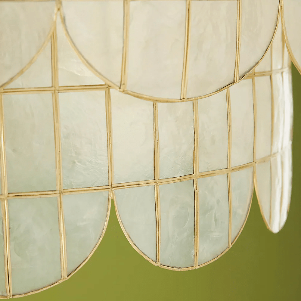 Capiz Shell Wavecrest Chandelier by Bling Lighting Studio