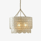 Capiz Shell Wavecrest Chandelier by Bling Lighting Studio