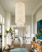 Capelia Shell Column Chandelier by Bling Lighting Studio