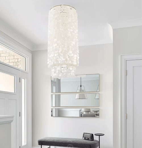 Capelia Shell Column Chandelier by Bling Lighting Studio