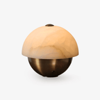Luna Stone Mini Alabaster Table Lamp by Bling Lighting Studio