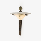 Aurelian Crest Alabaster Wall Sconce by Bling Lighting Studio