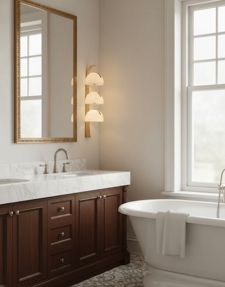 Orvyn Alabaster Wall Lamp by Bling Lighting Studio