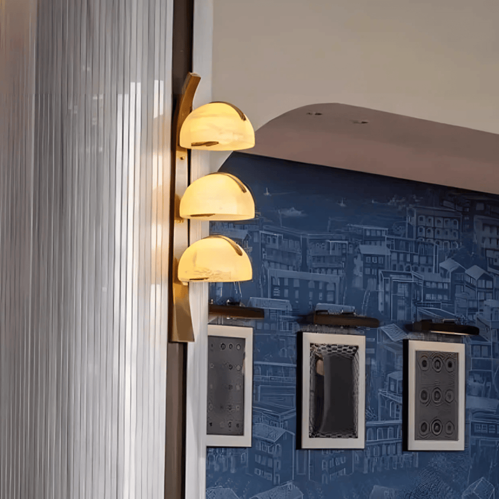 Orvyn Alabaster Wall Lamp by Bling Lighting Studio