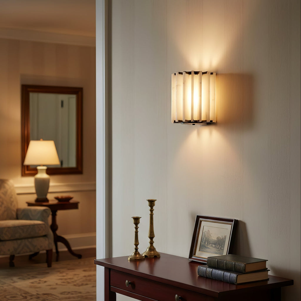 Altrix Alabaster Wall Lamp by Bling Lighting Studio