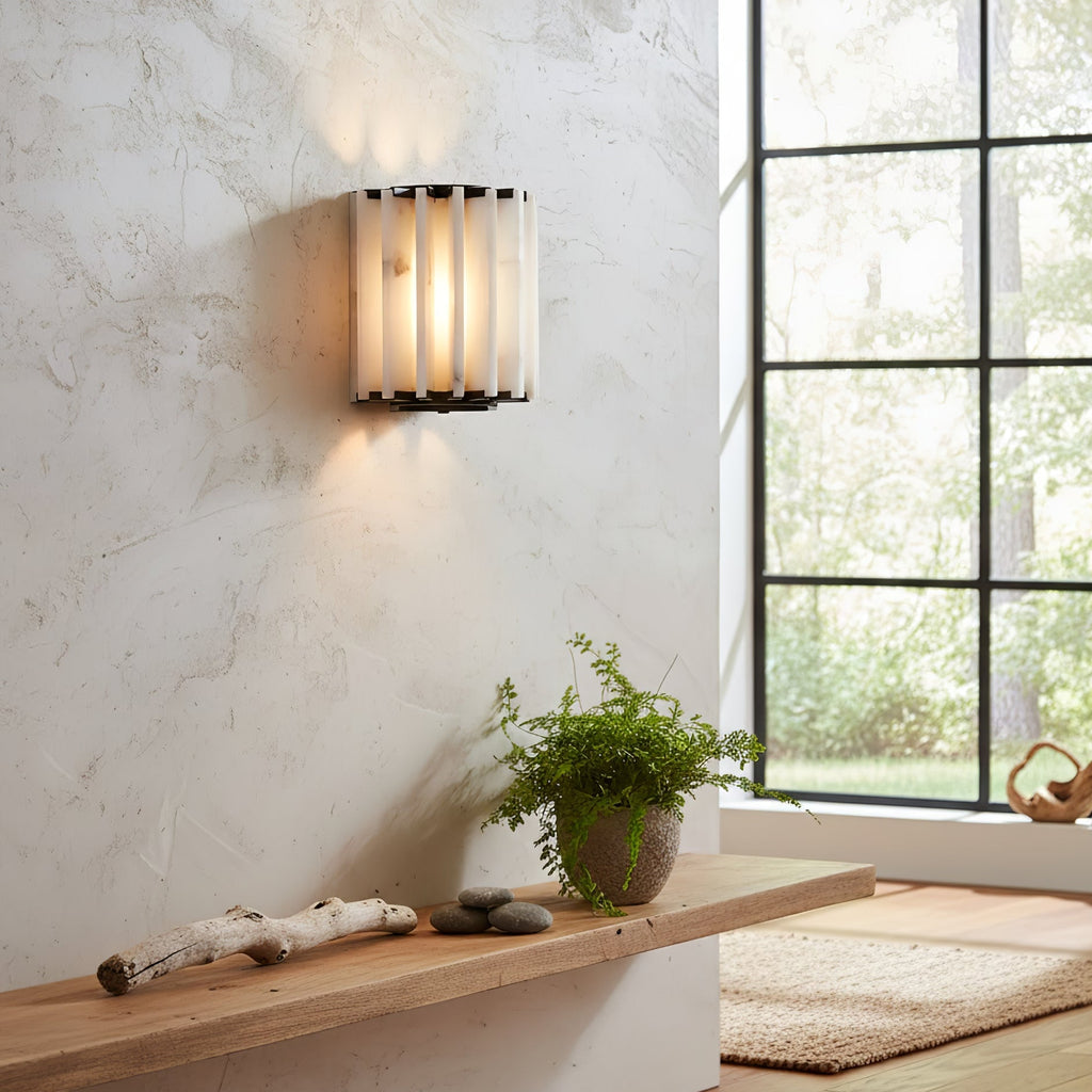 Altrix Alabaster Wall Lamp by Bling Lighting Studio