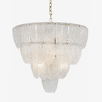 Layered Murano Glass Petal Chandelier by Bling Lighting Studio