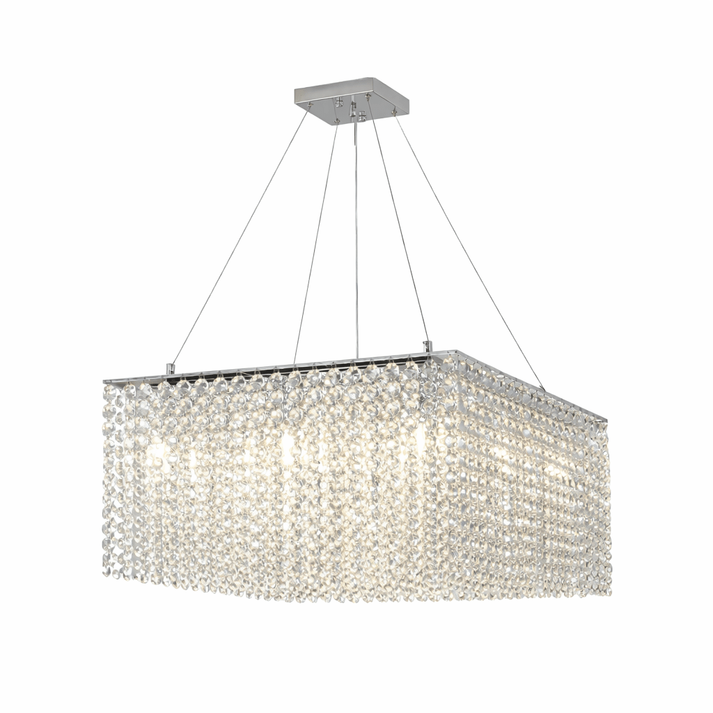 Crystal Frame Chandelier by Bling Lighting Studio
