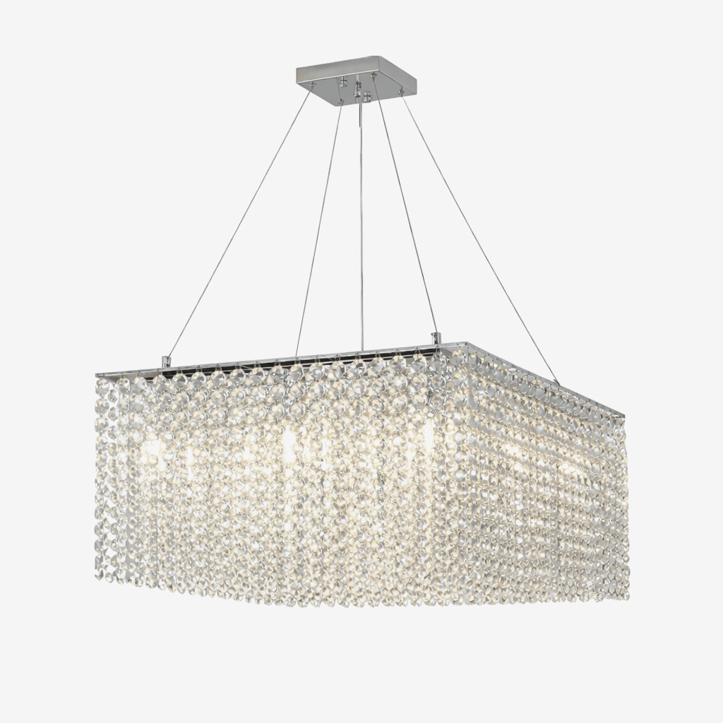 Crystal Frame Chandelier by Bling Lighting Studio