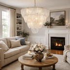 Layered Murano Glass Petal Chandelier by Bling Lighting Studio