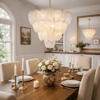 Layered Murano Glass Petal Chandelier by Bling Lighting Studio