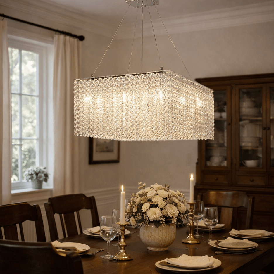 Crystal Frame Chandelier by Bling Lighting Studio