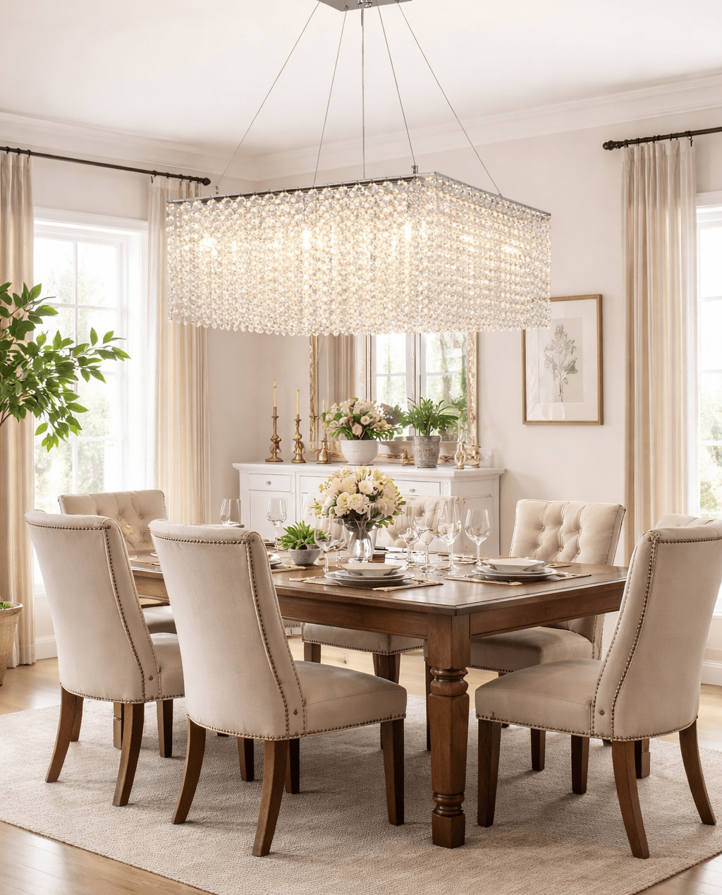 Crystal Frame Chandelier by Bling Lighting Studio