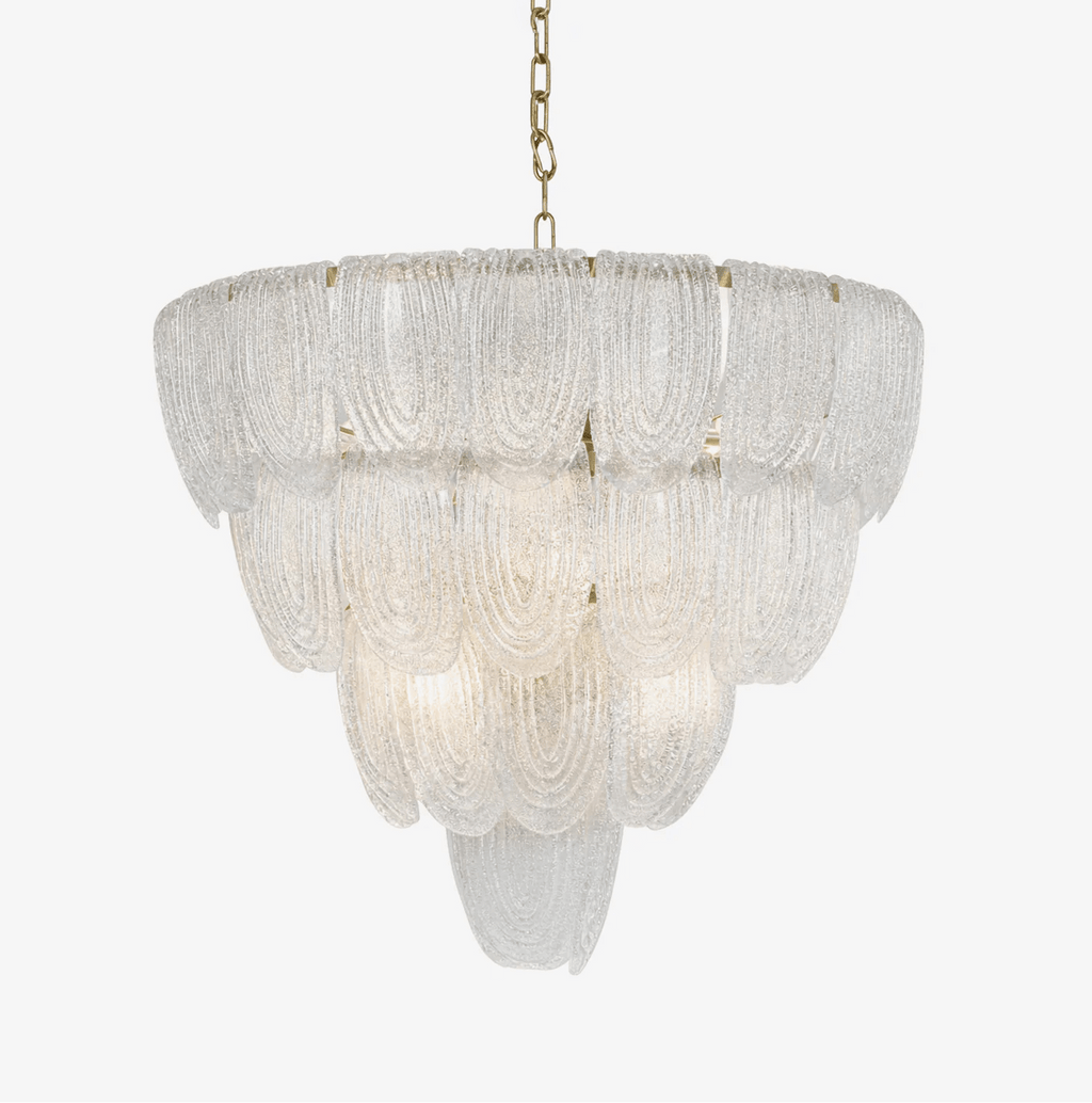 Layered Murano Glass Petal Chandelier by Bling Lighting Studio