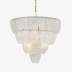 Layered Murano Glass Petal Chandelier by Bling Lighting Studio
