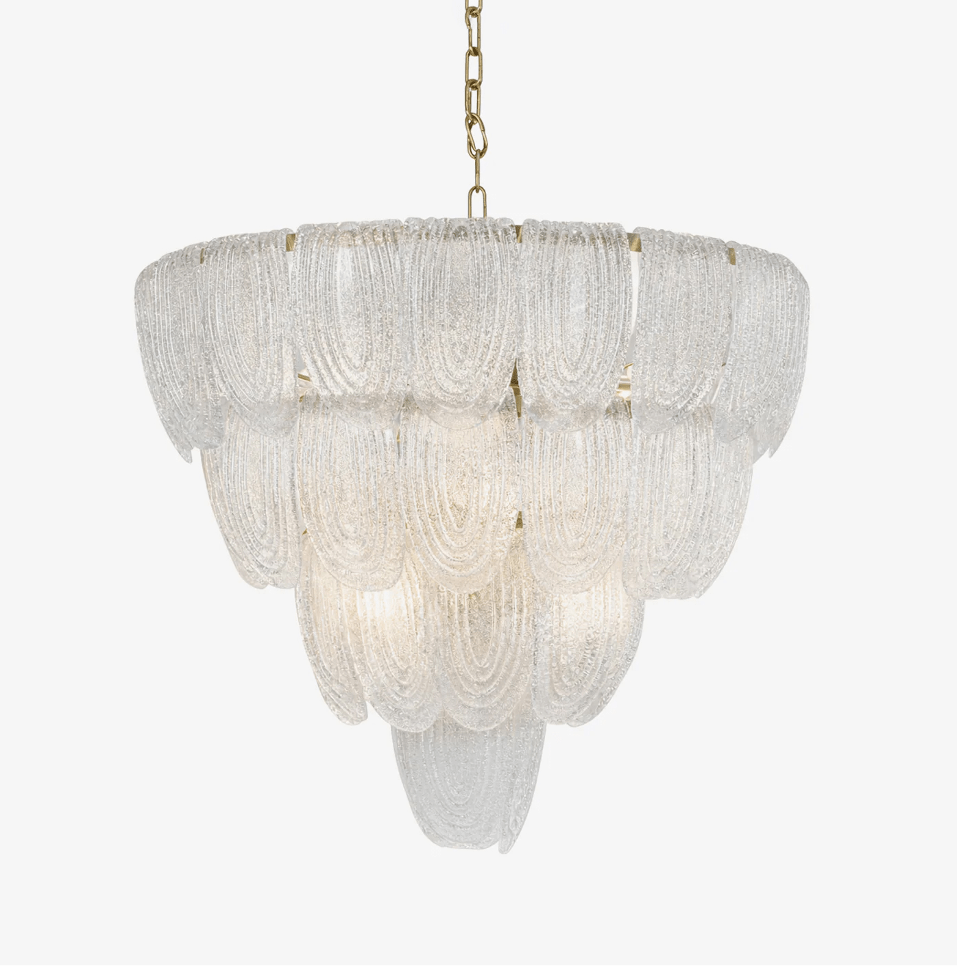 Layered Murano Glass Petal Chandelier by Bling Lighting Studio