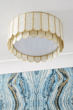 Aurelia Capiz Shell Ceiling Lamp by Bling Lighting Studio