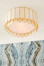 Aurelia Capiz Shell Ceiling Lamp by Bling Lighting Studio
