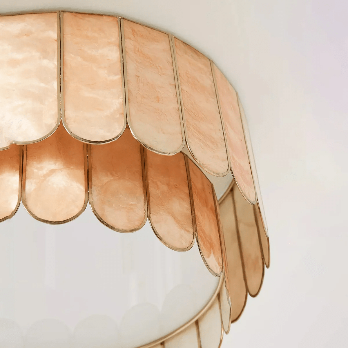 Aurelia Capiz Shell Ceiling Lamp by Bling Lighting Studio