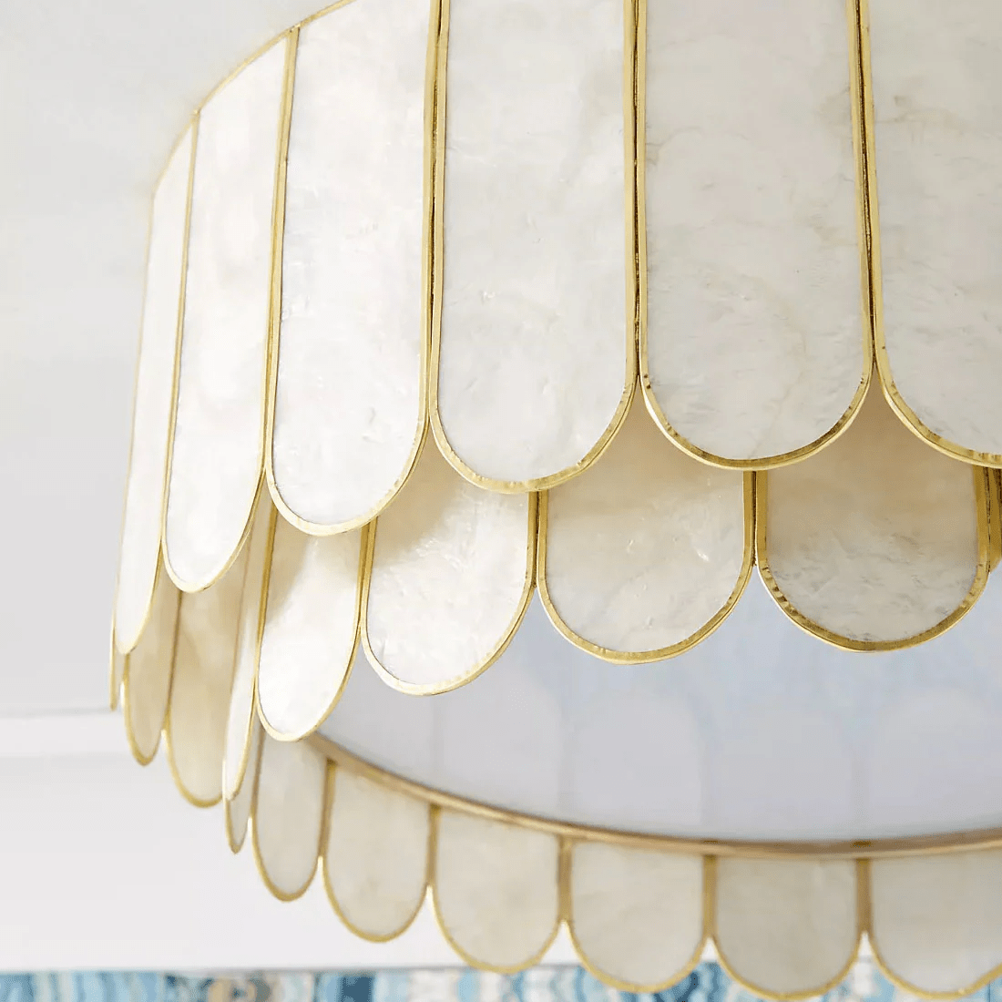 Aurelia Capiz Shell Ceiling Lamp by Bling Lighting Studio