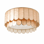 Aurelia Capiz Shell Ceiling Lamp by Bling Lighting Studio