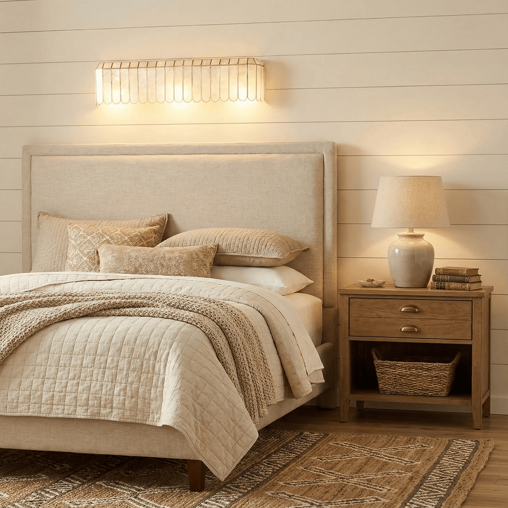 Aurelia Capiz Shell Wall Lamp by Bling Lighting Studio