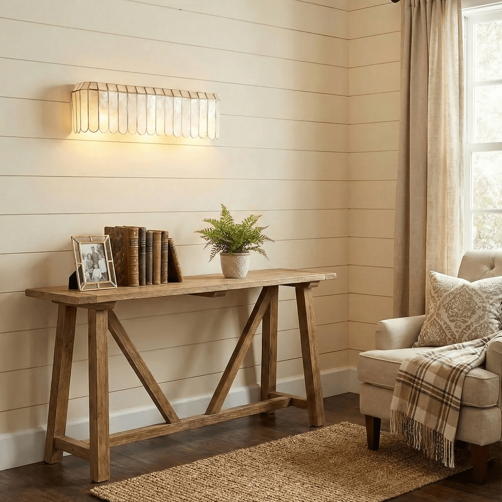 Aurelia Capiz Shell Wall Lamp by Bling Lighting Studio